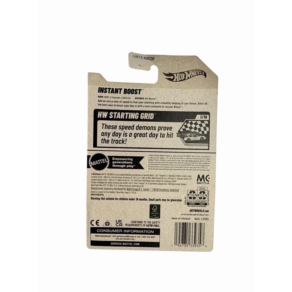 Hot Wheels‎ Instant Boost Starting Grid 1:64 Diecast Car Silver/Black 2026 New